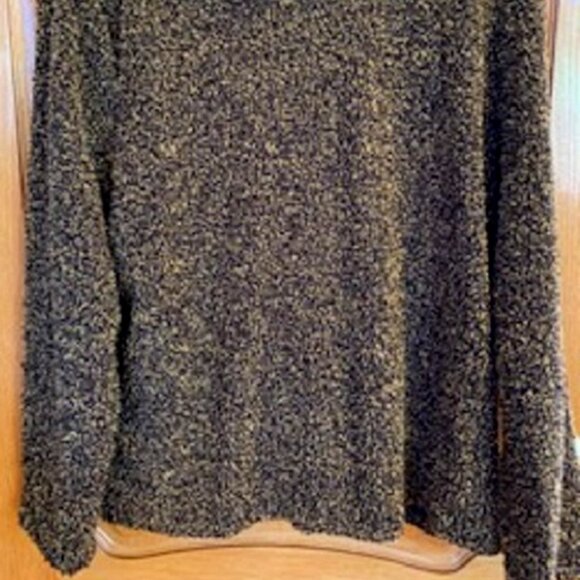 Nina Leonard Knit Button Down Front Cardigan Sweater Top Fringe Collar Sz: XL - Picture 4 of 7